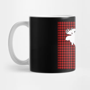 Moose and Squirrel in Plaid Mug